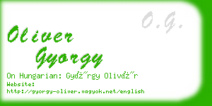 oliver gyorgy business card